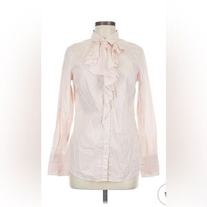 Banana Republic Soft Pink Striped Blouse